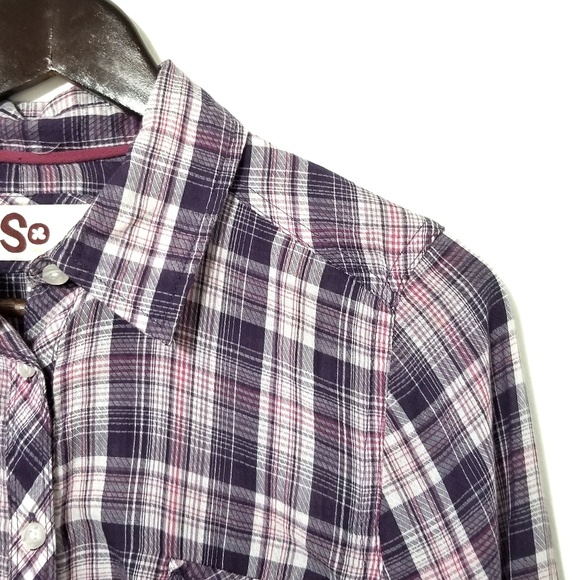 SO Pink & Purple Plaid Button Down - Picture 2 of 5